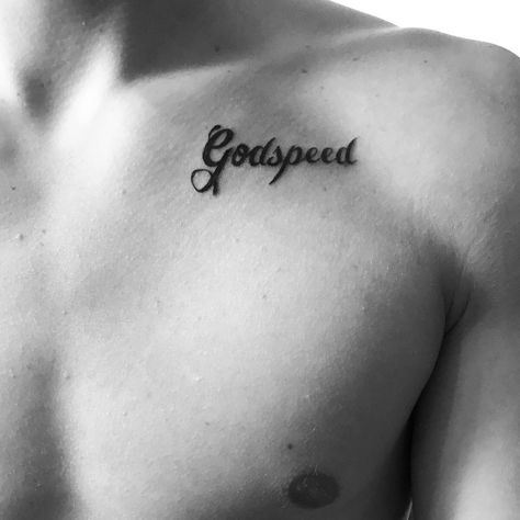 Godspeed Godspeed Tattoo Font, Tattoo Ideas Male, Font Tattoos, Godspeed Tattoo, Tattoo Ideas Males, Simple Arm Tattoos, Tattoos Sleeve, Neck Tattoos Women, Tattoo Font