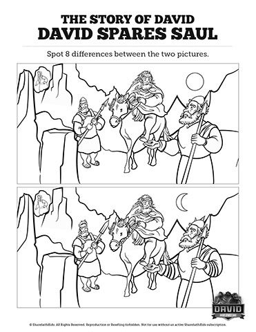 Can you spot the difference? Is there a difference? Packed with silly fun, this 1 Samuel 23-24 David Spares Saul activity is a fun-filled resource that is perfect for your upcoming 1 Samuel 23-24 Kids Bible Lesson. The Good Samaritan Lesson, Good Samaritan Craft, Sunday School Crossword, Fun Sheets, David Bible, David And Jonathan, Psalms 91, Bible Worksheets, Sunday School Coloring Pages