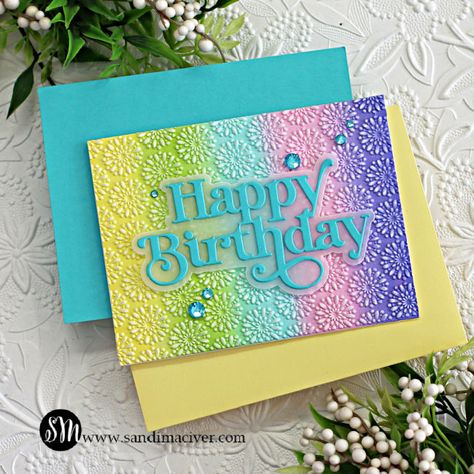 Cards Handmade Ideas Creative, Embossing Folder Cards, Stamping Techniques Card Tutorials, Folder Ideas, Paper Birthday Cards, Simon Says Stamp Blog, Homemade Birthday, Simple Birthday Cards, Homemade Birthday Cards