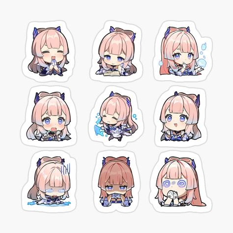 Get my art printed on awesome products. Support me at Redbubble #RBandME: https://www.redbubble.com/i/sticker/Sangonomiya-Kokomi-Pack-Genshin-Impact-by-Verthalies/159289006.EJUG5?asc=u Kokomi Stickers Genshin, Genshin Impact Stickers Printable Sheet, Kokomi Paper Craft, Genshin Printable, Genshin Stickers Printable, Stickers Genshin, Genshin Impact Stickers, Genshin Stickers, Genshin Chibi