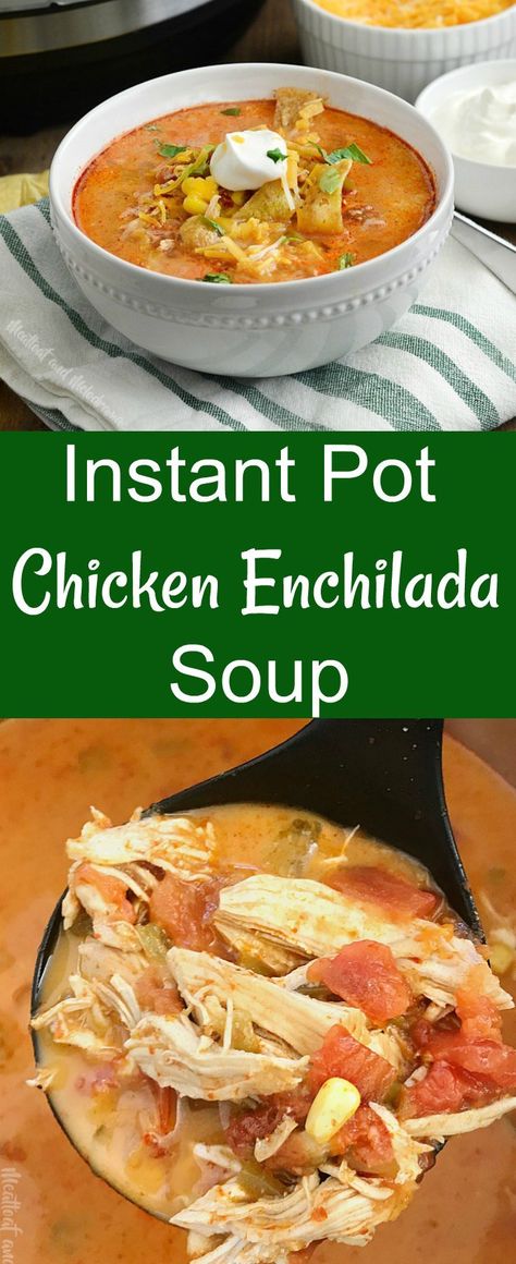 Easy Chicken Soup Recipe, Chicken Soup Recipes Easy, Easy Comfort Food Dinners, Easy Chicken Soup, Campbells Soup Recipes, Chicken Soup Recipe, Soup Chicken, Chicken Enchilada Soup, Enchilada Soup