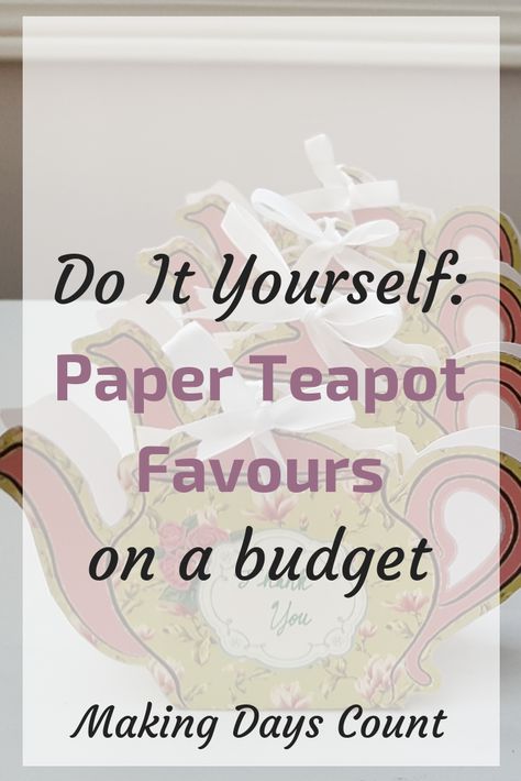 Make your own teapot favours with this DIY Project. Perfect for bridal showers, weddings, party favours, and of course, teapot parties. Tea Party Favor Ideas, Tea Party Favours, Diy Tea Party Favors, Diy Tea Party, Budget Party, Tea Party Favors, Cute Diy Projects, Dollar Store Diy Projects, Diy Party Favors