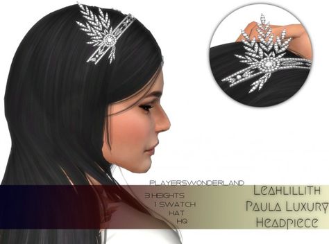 Players Wonderland: Luxury Headpiece Sims 4 Controls, Sims 4 Jewelry, Sims 4 Historical Cc, Sims 4 Cc Accessories, Yellow Flower Dress, 1920s Necklace, Sims 4 Historical, Sims 4 Things, Zombie Vampire