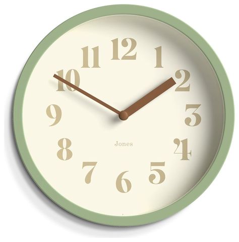 Jones Clocks Trendy Analogue Wall Clock - Inexperienced Check more at https://howcandothis.com/diyideas/jones-clocks-trendy-analogue-wall-clock-inexperienced/ Green Decor For Bedroom, Bedroom Clock Wall Decor, Green Wall Clock, Cute Wall Clock, Room Decor Bedroom Green, Room Decor Ideas Green, Bedroom Clock Ideas, Kitchen Clocks Wall Ideas, Modern Green Wall