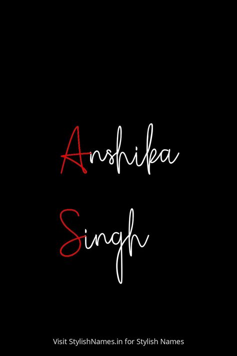 Anshika Singh by StylishNames.in Anshika Core, Names For Instagram, Player Unknown, Name For Instagram, Stylish Name, Online Multiplayer Games, People Names, Name Generator, First Person Shooter