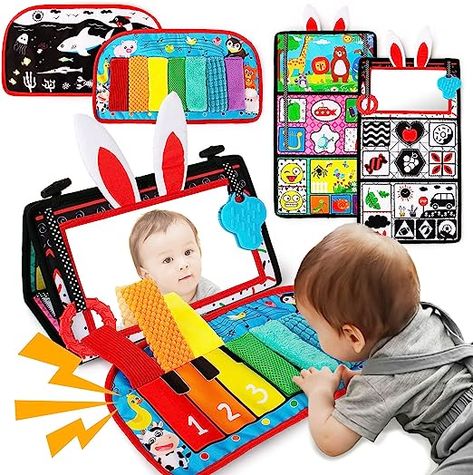 Piano Play, Tummy Time Toys, Infant Toys, Baby Mirror, Baby Toys Newborn, Tummy Time Activities, Sensory Exploration, Baby Sensory Toys, White Cartoon