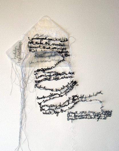 Maria Wigley - 'I messaged you' Embroidery Words, Embroidery Works, Visual Poetry, A Level Art, Text Art, Art Textile, Stitching Art, Textile Artists, Artist Books