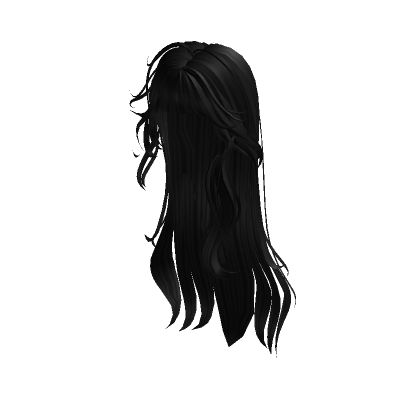 Super Long Wavy Hair - Black Roblox Id Hair Black, Black Roblox Hair, Long White Hair, Tousled Hair, Black Hair Roblox, Long Hair Extensions, Create An Avatar, Super Long Hair, Long Black Hair