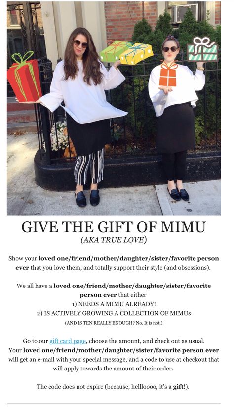 12.1 mimu maxi part 2 of 2 "Hello December! 🎉 Introducing MIMU MAXI gift cards! 🎁" subject line Mimu Maxi, Social Branding, Hello December, How To Show Love, Favorite Person, Gift Cards, Mother Daughter, True Love, Digital Marketing