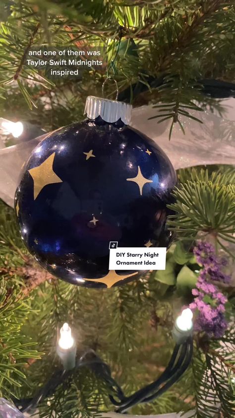 Replying to @evevephotography ⭐️see blog: tutorial & supplies⭐️⁣ ⁣ An entire Christmas tree theme inspired by Taylor Swift’s “Midnights” would be stunning…⁣ ⁣ Check out my DIY beaded felt moon ornament tutorial for another night sky ornament idea!⁣ @Tanya | Decor DIY Vintage ⁣ Using my @cricut made this DIY ornament so easy to make - but you could also glue on rhinestones or hand draw stars with a paint pen.⁣ ⁣ So many options for this “starry night” ornament idea.⁣ ⁣ I used my alcohol ink tutorial to make the inky indigo base - tagged here:⁣ @Tanya | Decor DIY Vintage ⁣ Check out my “DIY Christmas” playlist to see my Mom’s tree reveal and find more DIY Christmas tree ornament tutorials.⁣ ⁣ #diychristmas #diyornament #diyornaments #bejeweled #bejeweledtaylorswift #taylorswiftmidnights #cr Taylor Swift Ornaments Diy, Taylor Swift Ornament Diy, Alcohol Ink Tutorial, Felt Moon, Ink Tutorial, Christmas Tree Theme, Moon Ornament, Christmas Playlist, Tree Theme