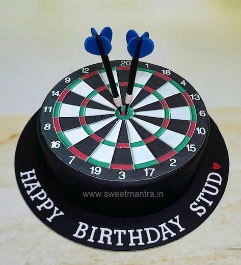 Dart Cake, Customised Cakes, Adult Birthday Cakes, Cake Online, Dad Birthday, Custom Cakes, Pune, Dart, Cake Designs