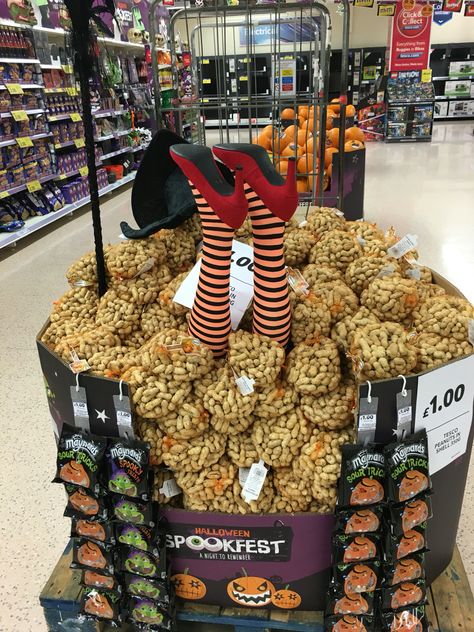 My local Tesco Hallowe'en display ... So cool! Halloween Displays, Retail Display, Halloween