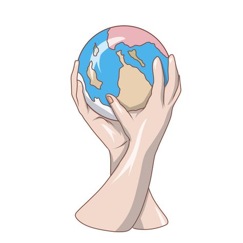 Earth In Hand, Holding Earth, Hand Png, Earth Drawings, Png Images Free, About Earth, Earth Illustration, Green Environmental Protection, Earth Pictures