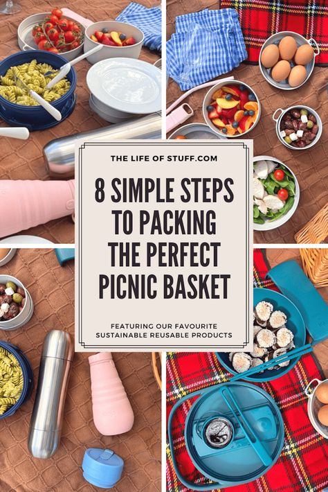 8 Simple Steps To Packing The Perfect Picnic Basket Pack A Picnic Basket, Perfect Picnic Basket, Homemade Pasta Salad, Basket Picnic, Collapsible Bowl, Picnic Baskets, Drink Containers, Perfect Picnic, Picnic Time