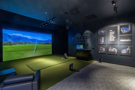 Pxg Golf, Golf Club Fitting, Indoor Golf Simulator, Golf Simulator Room, Golf Room, Indoor Golf, Golf Simulator, Golf Academy, Backyard Studio