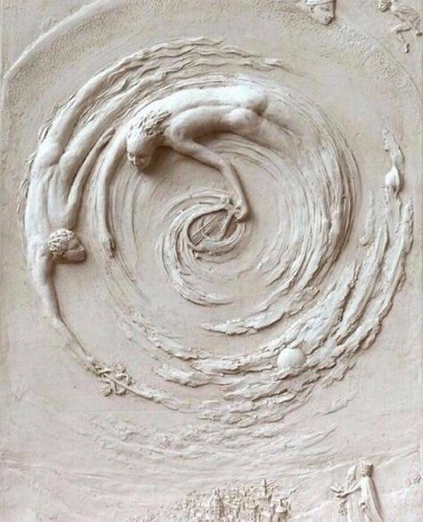 Goga Tandashvili Plaster Cast Sculpture, 3d Artwork Sculpture Art Projects, Basrelief Sculpture, Relief Sculpture Ideas, Ceramic Sculpture Ideas, Time Sculpture, Bas Relief Art, Diy Sculpture, Sculptural Painting