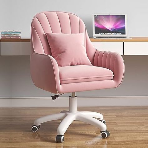 Cute Office Chair, Pink Office Chair, Computer Chairs, Ergonomic Computer Chair, Makeup Chair, Office Chair Cushion, Chair Living Room, Pink Office, Computer Desk Chair