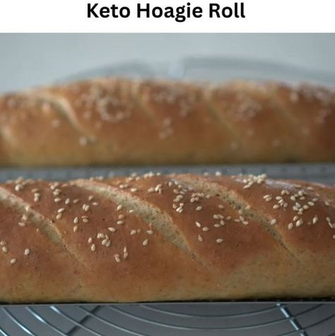 Keto Hoagie Roll - EASY KETO RECIPES Keto Hoagie Roll, Hoagie Roll Recipe, Keto Birthday Cake, Types Of Sandwiches, Sub Rolls, Keto Bagels, Hoagie Rolls, Keto Breads, Zone Diet