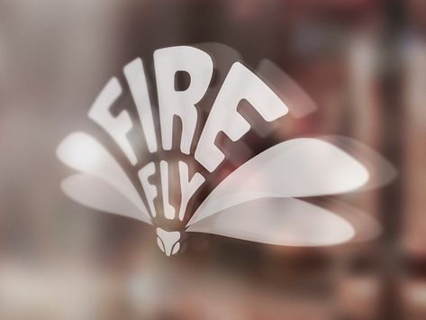 Firefly Logo by Sarah Maurer on Dribbble Firefly Logo, Cafe Logos, Deer Fly, Typo Logo Design, Logo Word, Graphic Identity, Retro Light, Stencil Printing, Fly On The Wall