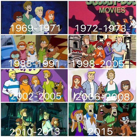 Scooby Doo Through the Years Scooby Doo Pictures, Scooby Doo Mystery Inc, Scooby Doo Images, Scooby Doo Mystery Incorporated, New Scooby Doo, Peter Griffin, Scooby Doo Mystery, Film Anime, Steamboat Willie