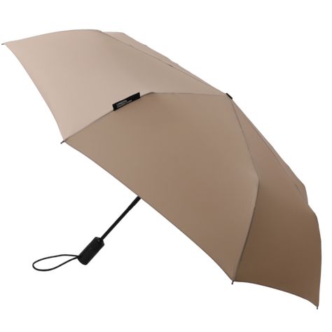 Automatic Open Close Push Button Compact Foldable Umbrella in Light Roast Foldable Umbrella, Foil Packaging, Umbrella Lights, Compact Umbrella, Dark Roast, Christmas 2020, Coffee Grounds, Push Button, Wood Handle