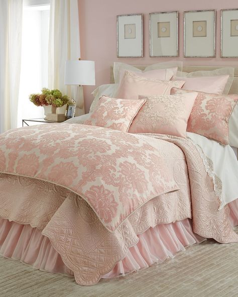 Like the bedding very much..not the pink wall so much.. Pink Comforters, Pink Bedroom Design, Dekorasi Kamar Tidur, Pink Bedrooms, Shabby Chic Bedroom, Shabby Chic Bedrooms, Romantic Bedroom, Trendy Bedroom, Pink Bedroom