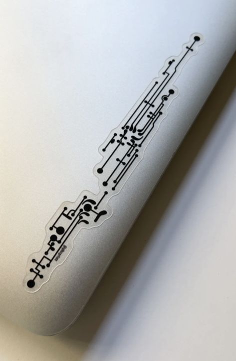 Bassoon Tattoo, Bassoon Illustration, Oboe Aesthetic, Small White Tattoos, White Tattoos, Key Tattoo, Diy Music, Music Tattoo Designs, Bass Clarinet