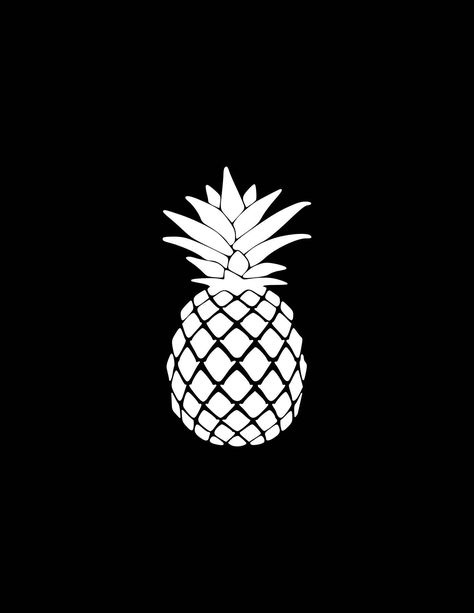 Black Wallpaper Living Room, Serigrafia Ideas, Pineapple Icon, Pineapple Decal, Pineapple Svg, Pineapple Sticker, Powder Room Wallpaper, Troy Ny, Vintage Hipster