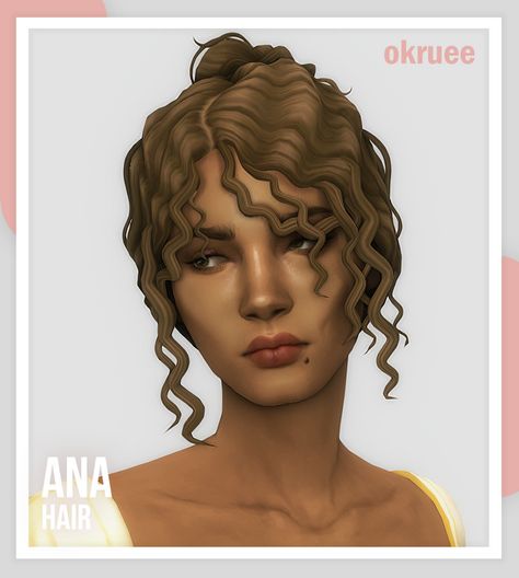 Curly Hair Maxis Match The Sims 4, Sims 4 Aesthetic Cc Hair, Ts4mm Hair, Steve Aesthetic, Sims 4 Curly Hair, Ts4 Hair, Pelo Sims, Sims 4 Mm Cc, Sims 4 Cc Folder