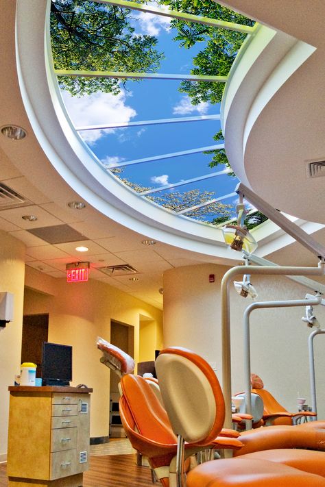 Sky Factory Installation - New York Pediatric Dentistry Digital Cinema, Sky Images, Future Job, Pediatric Dentist, Pediatric Dentistry, Future Jobs, Factory Design, Windows Exterior, Continuing Education