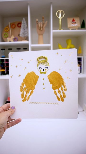 82K views · 2.4K likes | Lucia | LULUMAKE on Instagram: "HandPrint Angel Craft | Crafting memories 💫" Kids Angel Craft, Preschool Angel Crafts, Angel Handprint Craft, Angel Handprint, Handprint Angel, Kids Church Christmas, Handprint Ideas, Winter Activities Preschool, Winter Preschool