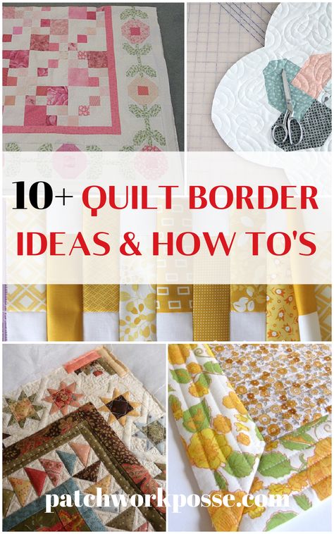 Quilt Border Ideas, Pinwheel Quilt Block, Quilt Corners, Ribbon Quilt, Border Ideas, Pinwheel Quilt, Quilt Border, Quilt Binding, Quilt Block Tutorial