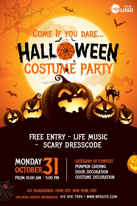 Online Poster Design, Halloween Costume Party Poster, Halloween Flyers Ideas, Halloween Promotion Design, Halloween Promotion Ideas, Halloween Event Flyer, Halloween Post Ideas, Halloween Party Poster Design, Halloween Pubmat