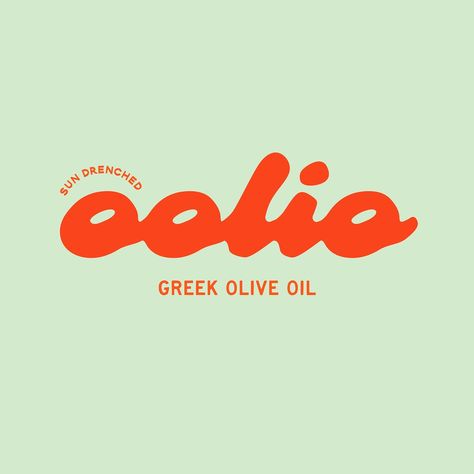 OOLIO - premium Greek olive oil! Cold pressed and sun drenched has such a good ring to it 😎 that’s what inspired me to go for this whole design! I’ve been itching to use @bymegburk new typeface Guava and this seemed like such a good fit. I love pairing chunky fonts like this with a short name and oolio worked so well. Brief by @designerbriefs and @thebriefassociation #ooliobrief Want bold branding that feels uniquely you? Let’s make some magic together! Inquire today ✨ #colorfulbranding ... Olive Oil Logo Design, Olive Branding, Greek Branding, Olive Logo, Greek Sun, Chunky Font, Greek Olive Oil, Greek Font, Bold Branding