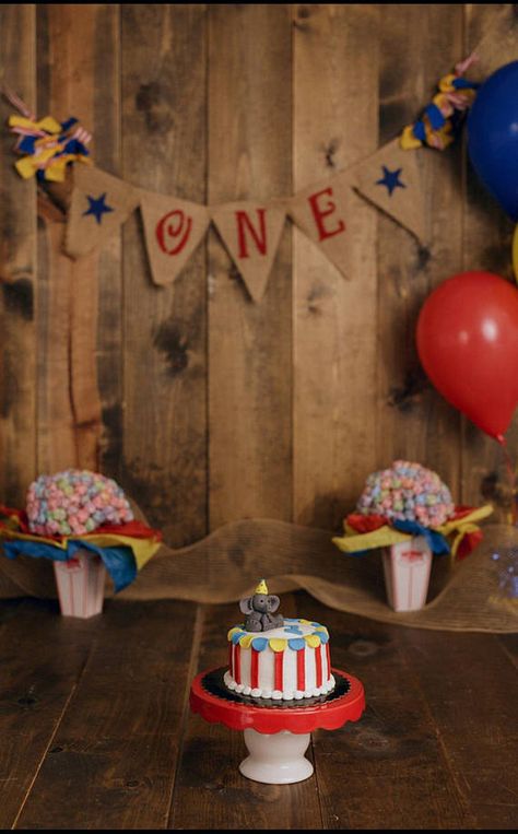 1st Birthday Carnival Theme, Birthday Carnival Theme, Circus Photoshoot, Dumbo Birthday Party, Circus First Birthday, Dumbo Birthday, One Birthday Banner, Circus 1st Birthdays, Circus Party Decorations