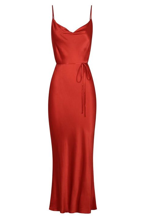 La Lune Bias Cowl Midi Dress | Olive | Dresses | Shona Joy – Shona Joy International Teenage Outfits, Simple Prom Dress, Red Midi, Shona Joy, Silk Touch, Red Dresses, Note Box, Midi Length Skirts, Red Midi Dress