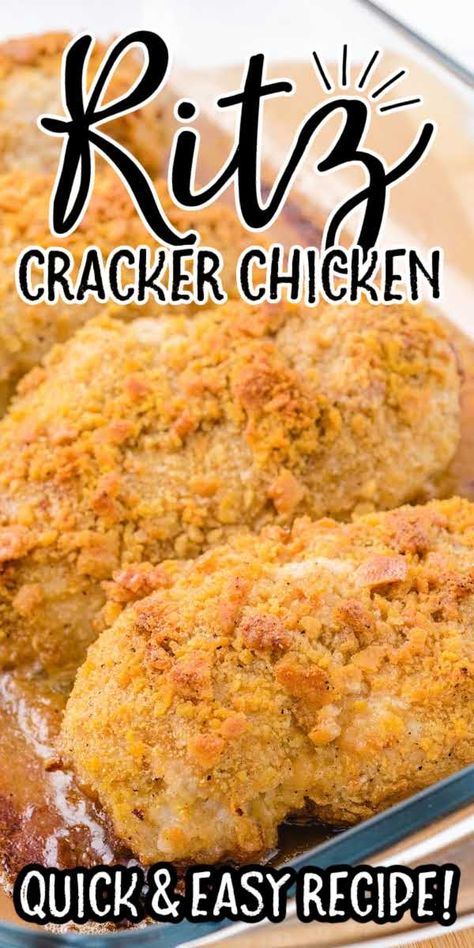 Ritz Chicken, Ritz Cracker Recipes, Ritz Cracker Chicken, Cracker Chicken, Ritz Cracker, Chicken Breast Recipes Baked, Chicken Dish, Cracker Recipes, Chicken Main Dishes