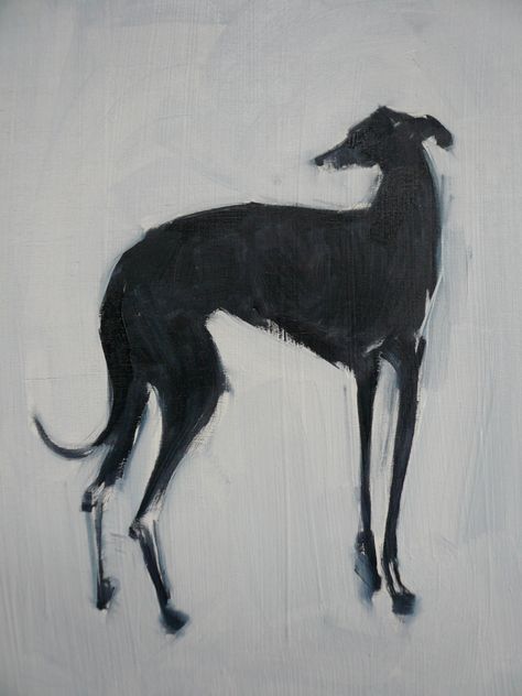 ~ Greyhound Painting ~ Sally Muir, Greyhound Tattoo, Portrait Styles, Scottish Deerhound, Greyhound Art, Grey Hound Dog, Arte Inspo, Italian Greyhound, Arte Animal