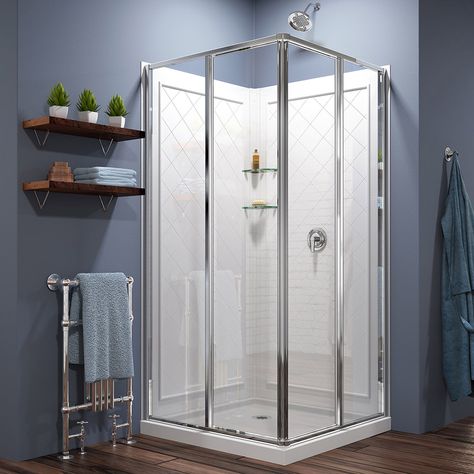 Walk-in showers are easy to use, easy to clean and fit into bathrooms of almost any size. Use this inspirational guide to find attractive, useful walk-in shower ideas. Steam Shower Enclosure, Corner Shower Kits, Dreamline Shower, Bathroom Showers, Steam Shower, Shower Enclosures, Shower Bathroom, Shower Base, Spiral Stairs