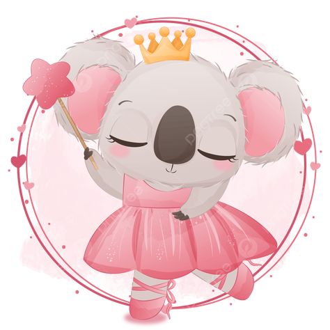 Koala Illustration, Bear Valentines, Cute Emoji, Love Png, Handmade Charms, Mug Rugs, 8th Birthday, Cool Stickers, Watercolor Animals