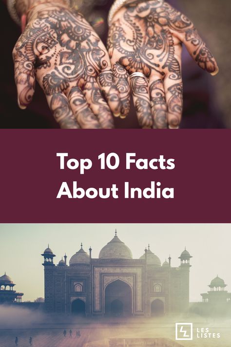 Many people have misconceptions about India and only see it as an underdeveloped country. However, there are many things that are many interesting facts about this beautiful country. Check out below for the top 10 interesting facts about India. Fun Facts About India, Facts About India, Top 10 Facts, About India, 10 Interesting Facts, India Facts, Facts You Didnt Know, Intresting Facts, Historical Background