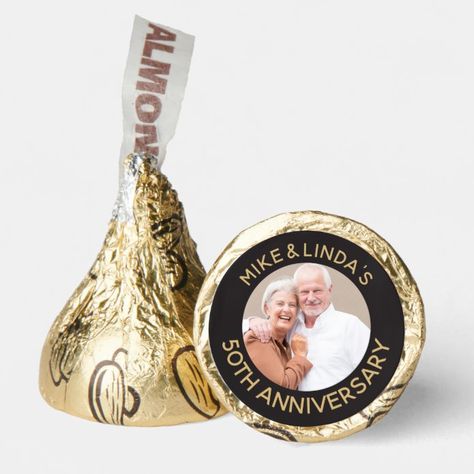 50th Wedding Anniversary Candy Favors with Photo - tap/click to get yours right now! #wedding #anniversary #favors, #photo, #picture, Golden Wedding Anniversary Party, Hershey Kisses Favors, 50 Golden Wedding Anniversary, Personalized Candy, Golden Wedding Anniversary, Wedding Anniversary Party, Candy Favors, Golden Wedding, 50th Wedding Anniversary