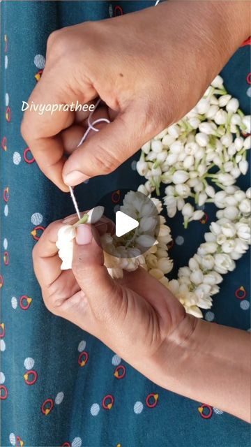 Gajra Making At Home, Jasmine Flowers, Pooja Room Design, Jasmine Flower, Flower Garland, Diy Garland, Pooja Rooms, Flower Garlands, Flower Decorations