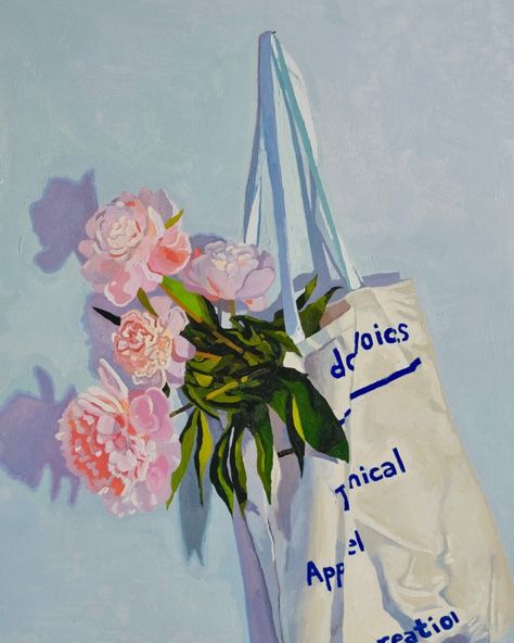 Leah Gardner Peony Print, After Life, Trader Joe, Wood Panel, New Wall, Art Plastique, 그림 그리기, Pretty Art, A Bag