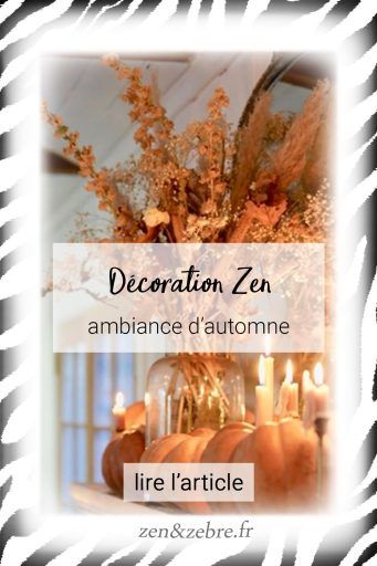 décoration automne zen article zen zebre