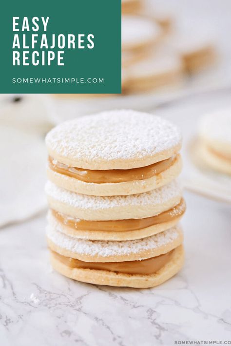 Easy Alfajores Recipe, Alfajores Recipe, Healthy Snaks, Horchata Recipe, Mexican Cookies, Baking Challenge, Xmas Treats, Holiday Sweets, Peruvian Recipes