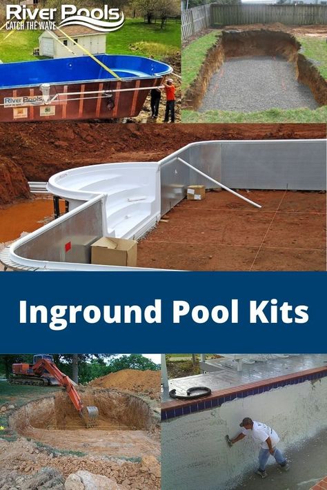 Build Own Pool, Build A Pool On A Budget, Pool Installation Inground, Diy Inground Pool How To Build, I Ground Pool Design, How To Build A Pool, Diy Semi Inground Pool, Diy Underground Pool, Cheap Inground Pool Ideas