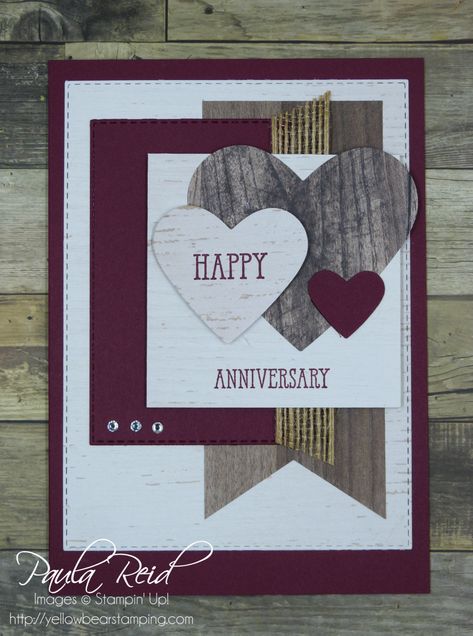 60th Wedding Anniversary – Yellow Bear Stamping Happy Anniversary Handmade Cards, Anniversary Cards Handmade For Husband, Easy Anniversary Cards, Stampin Up Anniversary Cards For Husband, Happy Anniversary Card Ideas, Anniversary Cards Handmade Diy, Stampin Up Anniversary Cards, Anniversary Verses, Diy Anniversary Cards