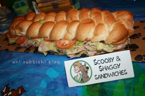 Scooby Doo Party Food Ideas  oh! rubbish! blog Scooby Doo Halloween Party, Scooby Doo Party, Scooby Doo Birthday, Scooby Doo Cake, Scooby Doo Birthday Party, Scooby Doo Halloween, Scooby Doo Movie, Themed Food, Scooby Doo Mystery