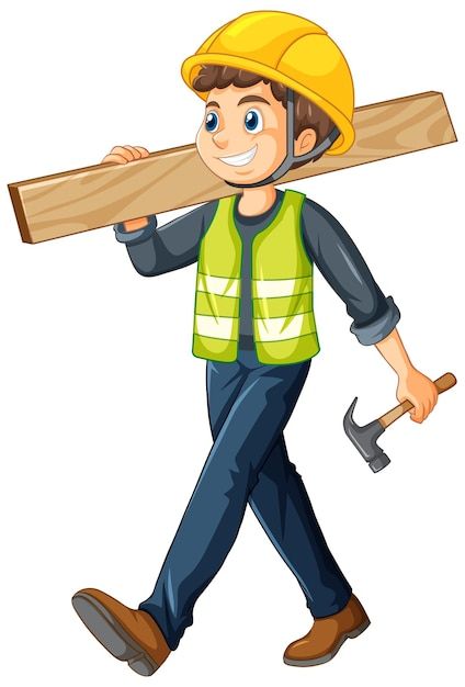 Free Vector | Construction worker cartoon character Safety Cartoon, Construction Hat, Construction For Kids, Simple Iphone Wallpaper, Construction Worker, Cartoon Images, Embroidery Ideas, Cartoon Character, Cartoon Characters